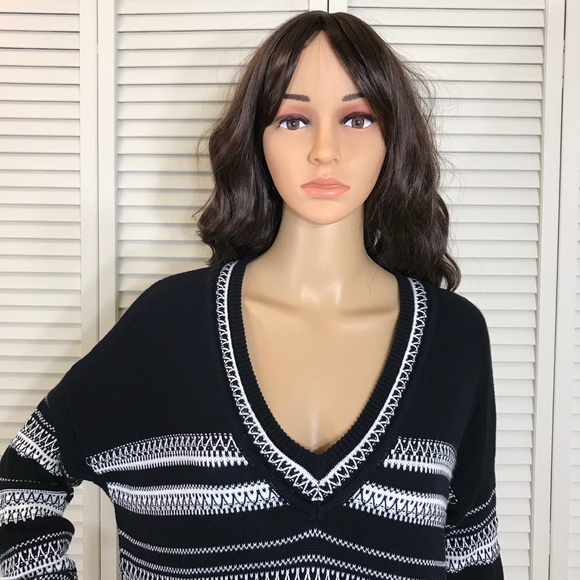 Great Condition Vince Striped Tunic Cotton Sweater Small - Picture 3 of 12